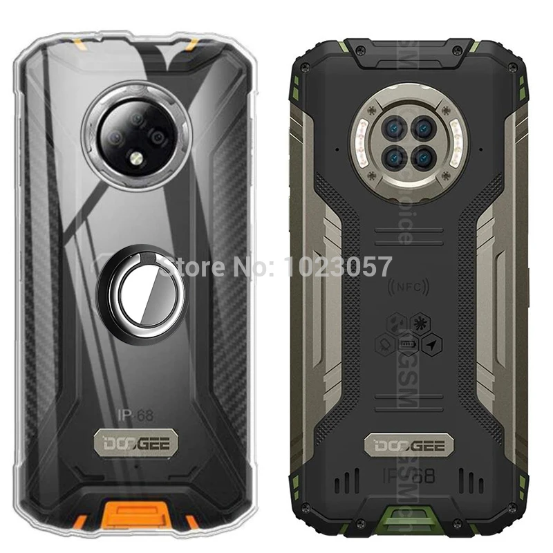 Чехол Для Doogee S96 Pro противоударный мягкий ТПУ с кольцом-подставкой держателем для
