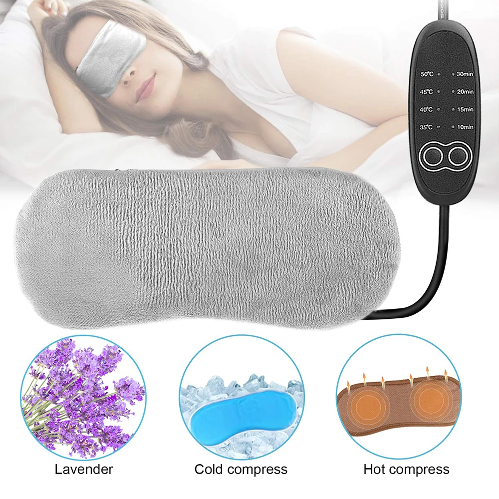 

Lavender Heated Eye Mask for Sleeping USB Heated Eye Mask Warm Steam Dry Eye Mask Electric Temperature Heating Hot Eye Mask