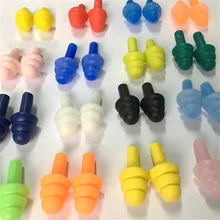 10 pares de Anti-ruido enchufe de oído impermeable de natación de silicona tapones de natación para los oídos para adultos y niños de los nadadores de buceo 2019 nuevo