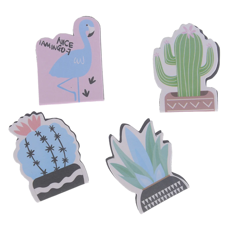 4 pcs/pack Cactus plants flamingo magnet bookmark paper clip stationery for school office stationery