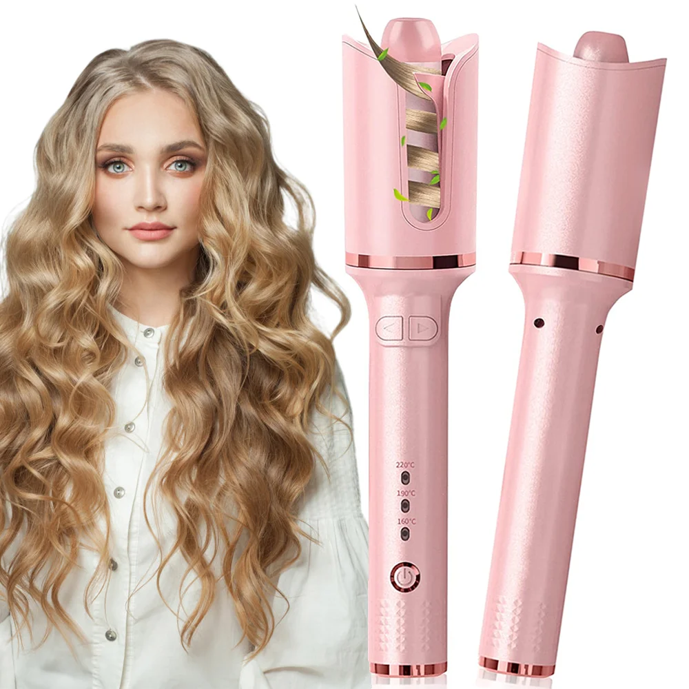 Professional Hair Curler Automatic Curling Iron Crimp Hair Waver Tongs  Rotating Hair Curling Wand Air Curler Curling Hair Curls - Hair Curler -  AliExpress