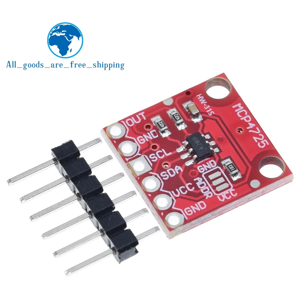 TZT MCP4725 12Bit I2C DAC Digital Converter Module Digital To Analong EEPROM Development Board For Arduino 2.7V 5.5V|development board|dac boardboard development - AliExpress