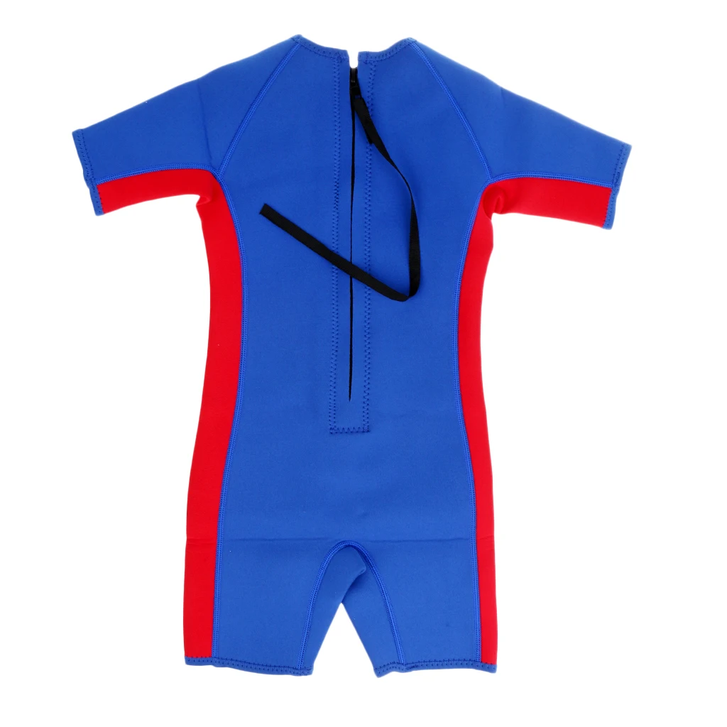 Short Sleeve One Piece Swimsuit Wetsuit, UPF 50+ Protection Rashguard Blue Boys for Children Toddler 