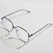 Новые корейские очки металлические анти-Blu-ray оправа для очков в ретростиле плоские зеркальные унисекс классические ретро голубые световые блокирующие очки