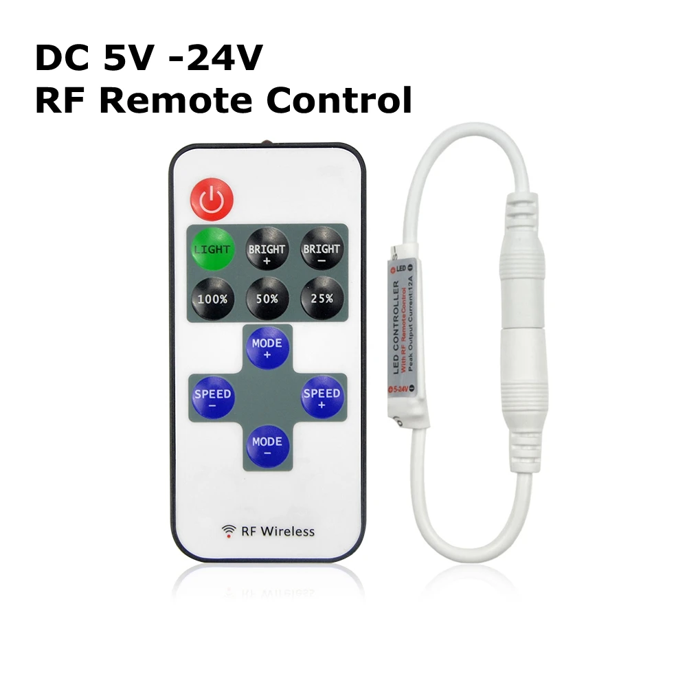 RF Remote Control Ручная развертка/сенсорный Сенсор диммер для Светодиодные ленты светильник AC/DC 12 V-24 V переключатель включения/выключения контроллера регулировки Яркость регулятором уровня яркости - Цвет: RF Remote Control
