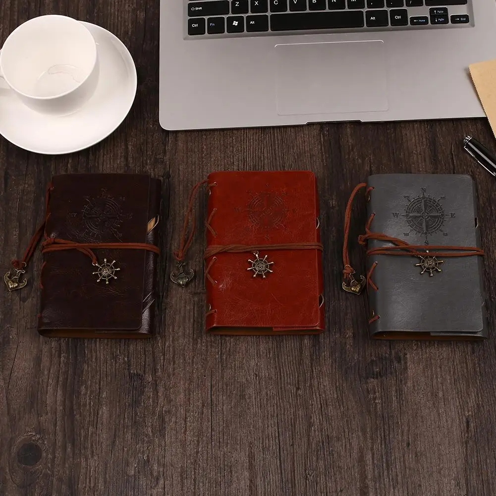 

Retro Wood-Free Paper Classic Notebook Jotter Travel Diary w/ Spiral Ring Binder