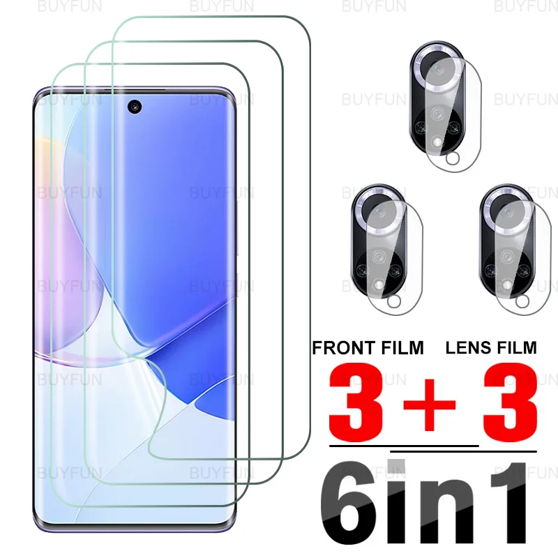 mobile pouch For Huawei nova 9 6.57inch 6in1 Front Hydrogel Soft Film Case For huawei huawie huawey nova 9 SE Camera Lens Screen Protector waterproof cell phone pouch