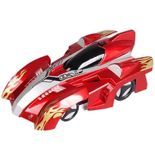 Автомобиль с дистанционным управлением для скалолазания на радиоуправлении со светодиодными лампами, вращающиеся на 360 градусов, игрушки для трюков, антигравитационная машина, настенный автомобиль, подарок