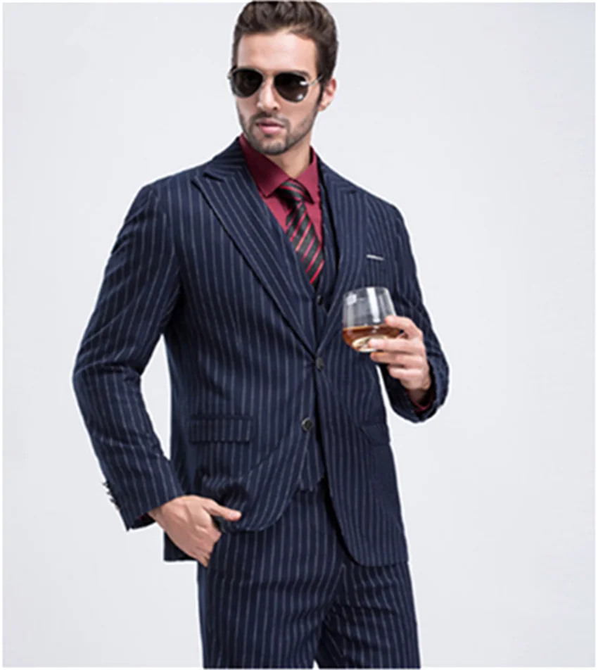 

Новинка 2020, мужской костюм, мужское платье для свадебной вечеринки, костюм-смокинг для жениха, костюм для выступления (пиджак + брюки + жилет)