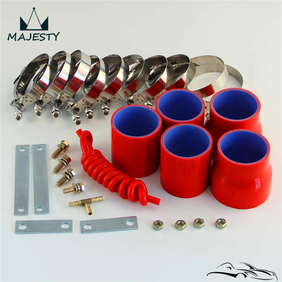 Трубопровод INTERCOOLER для N * ISSAN SKYLINE R32 R33 R34 цвет красный силиконовый шланг|hose