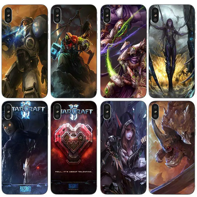 Чехол из мягкого ТПУ мобильный телефон чехлы для iphone 7 6S 6 8 Plus 5 5S 5C SE X XR XS Max 4 4S StarCraft