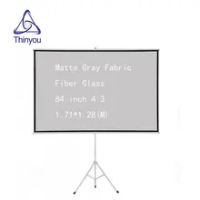 Thinyou Matte Gray Fabric Fiber Glass 84 inch 4:3 Tripod Projector Screen Gain Portable Pull Up Bracket Screen For Projector Thinyou Matte Gray Fabric Fiber Glass 84 inch 4:3 Tripod Projector Screen Gain Portable Pull Up Bracket Screen For Projector
