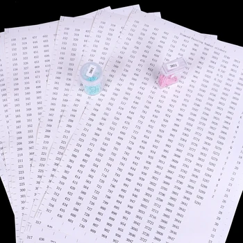 

546 grids Diamond Painting Tools Number label stickers for Square Round Diamond painting Storage Box Accessory Tools A4 size