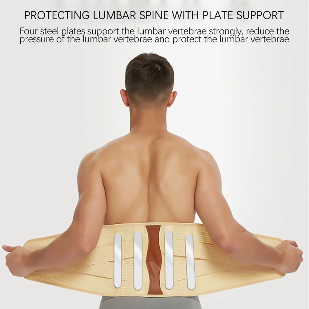 Стальные поясничные поддержки бодибилдинга эластичные дышащие сетки здравоохранения со стальной поддержкой талии корсет для поддержки спины ремни# g3