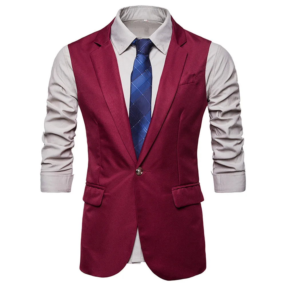 New Wedding High-quality Goods Cotton Men's Fashion Design Suit Vest Grey Black High-end Men's Business Casual Suit Vest