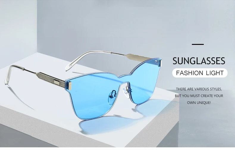 DENISA известный бренд цельные солнцезащитные очки без оправы мужские модные черные солнцезащитные очки для женщин квадратные очки для вождения UV400 G22074