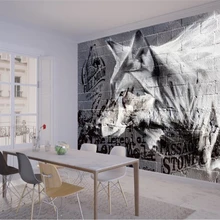 Пользовательские 3d росписи обои Американский Волк Секс культуры кирпичная стена оснастки фон стены кирпичные обои 3d обоями домашний декор