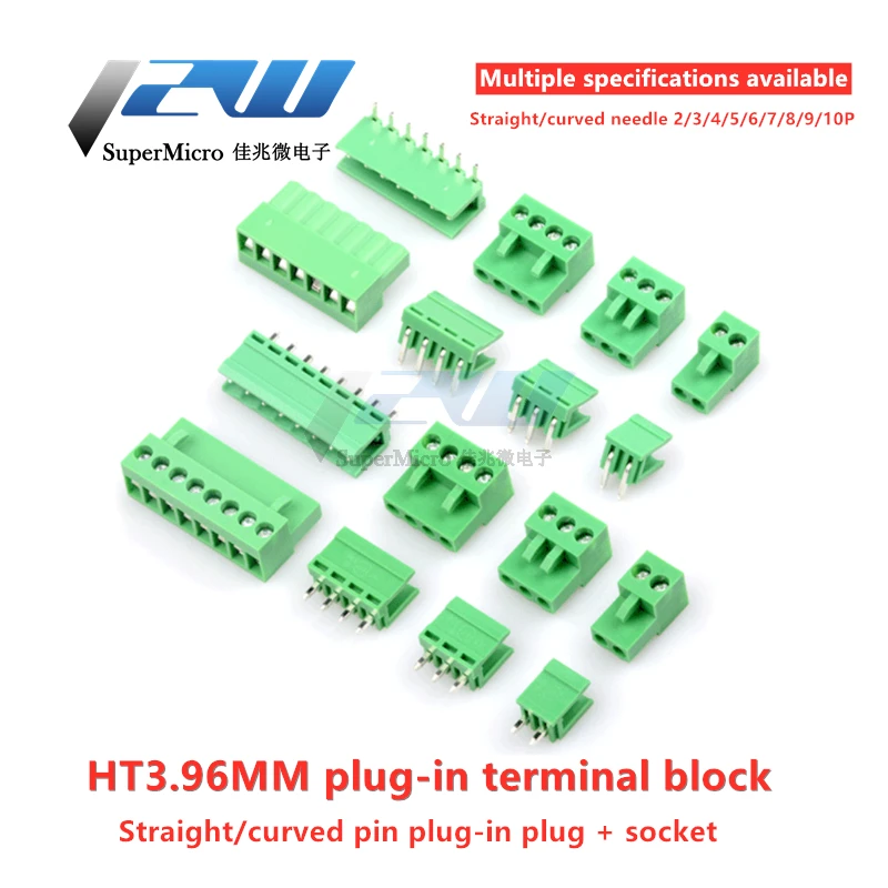 10 комплектов типов клемм 300 в 10A HT3.96 3 96 мм винтовой концевой разъем PCB