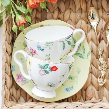 

Porcelain Vintage Pottery Coffee Cup Office Creative Japanese Coffee Tea Cups Handle Saucer Espresso Tasse Home Drinkware