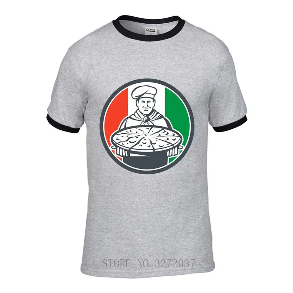 Итальянский флаг с надписью Pizza Для мужчин 'S футболка, Т-футболка Для мужчин летние хлопковые футболки с коротким рукавом и О-образным вырезом футболка - Цвет: 7