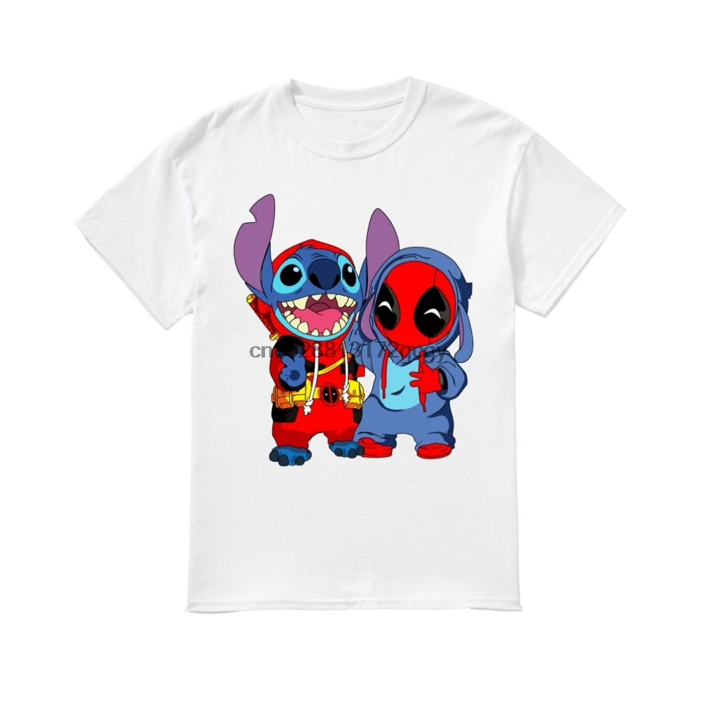

Brand Deadpool And Stich Baby Shirt Summer 2020 Men Short Sleeve T-Shirt