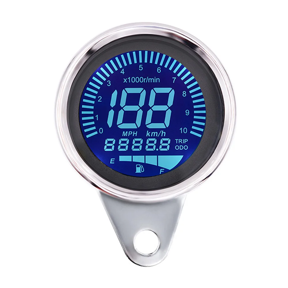 Универсальный, цифровой, с ЖК-дисплем экран moto rcycle Спидометр Одометр Techometer датчик топлива для 1-4 цилиндров 7 цветов