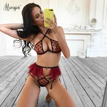 

Hirigin G-string New Women Sexy Eyelash Lace Sheer Splice Teddy Bodysuit Backless Lingerie Underwear cosplay costume lenceria