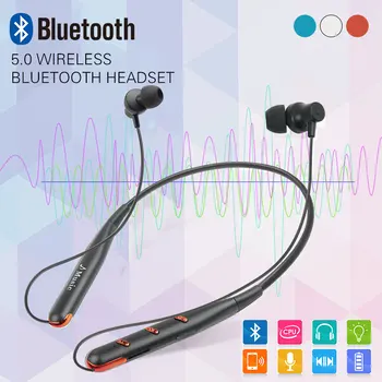 

755TF Sports Bluetooth Headset Neck Waterproof with Mic Bluetooth Headset Long Standby with TF Card Stereo Function for phone