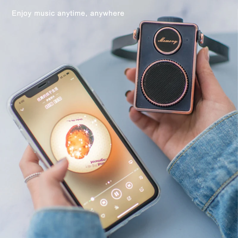 Портативный мини Bluetooth Сабвуфер Звук динамик Ретро Беспроводной Стерео Soundbox GV99