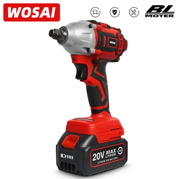 WOSAI 20V Cordless Brushless Avvitatore Elettrico Impatto Chiave A Tubo Chiave 320N.m 4.0AH Li Batteria Trapano A Mano di Installazione