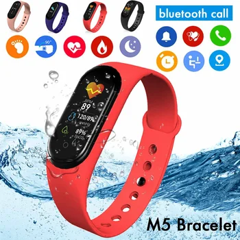

M5 Smart Sports Bracelet Heart Rate Blood Pressure Oxygen Monitoring Call Reminder Color Screen Band Sport Watch
