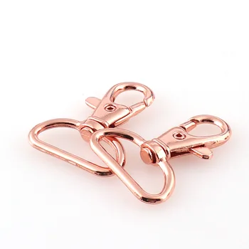 

20Pcs/pack Metal Carabiner Clip Snap Hooks Swivel Trigger Dog Buckle KeyRing KeyHooks retaining ring DIY Craft Lobster Clasp