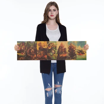 

Japan Anime My Neighbor Totoro Hayao Miyazaki Vintage Kraft Paper Poster Children'S Room Bar Cafe Decorated Wall Sticker