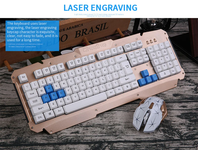 Игровая клавиатура teclado mikey mouses для ПК беспроводная и мышь настройка игр набор