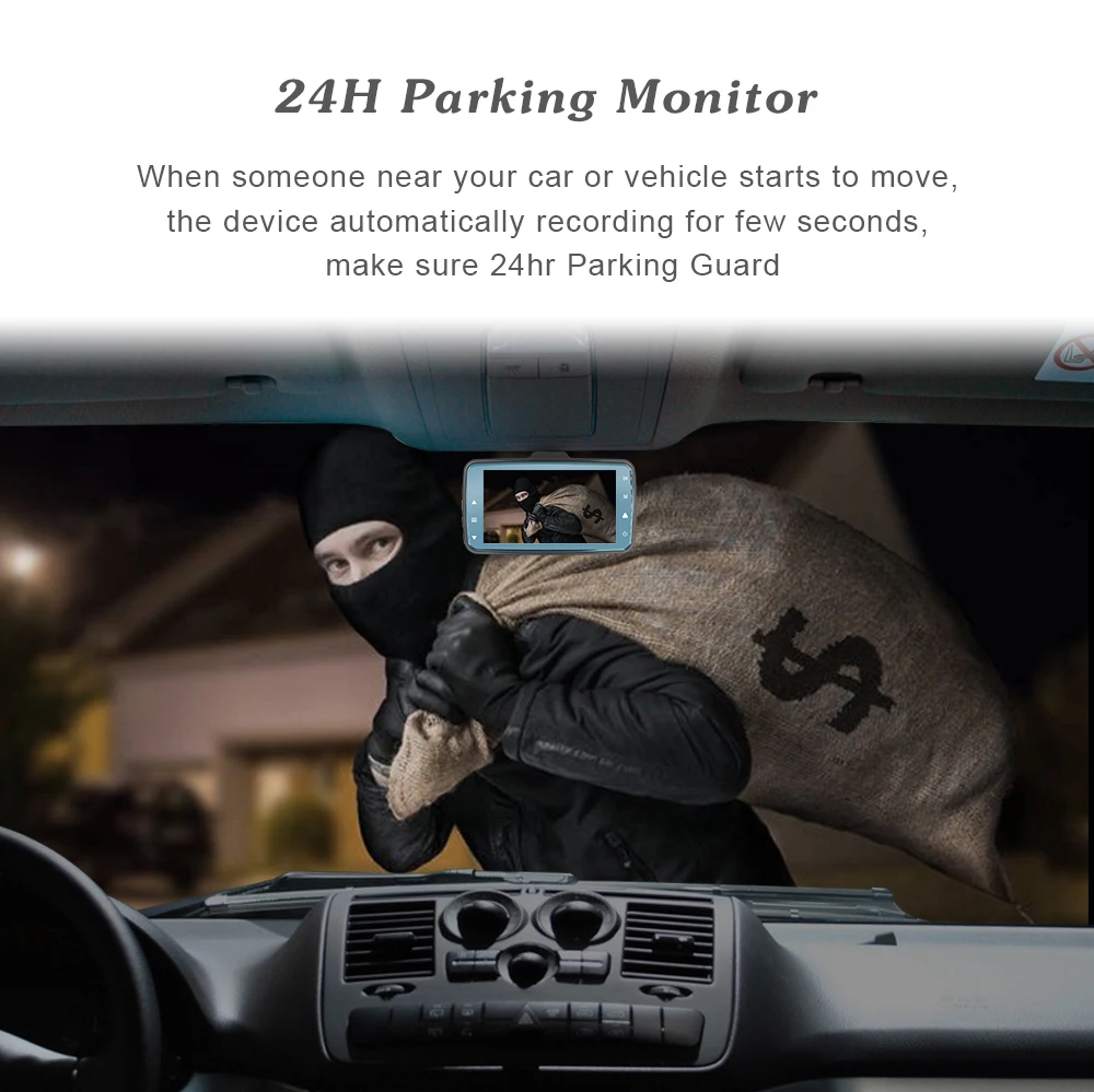 Car DVR Camera 3.0 Inch Dash Cam Full HD 1080P 170 Wide Angle Auto Registrator Night Vision Video Driving Recorder