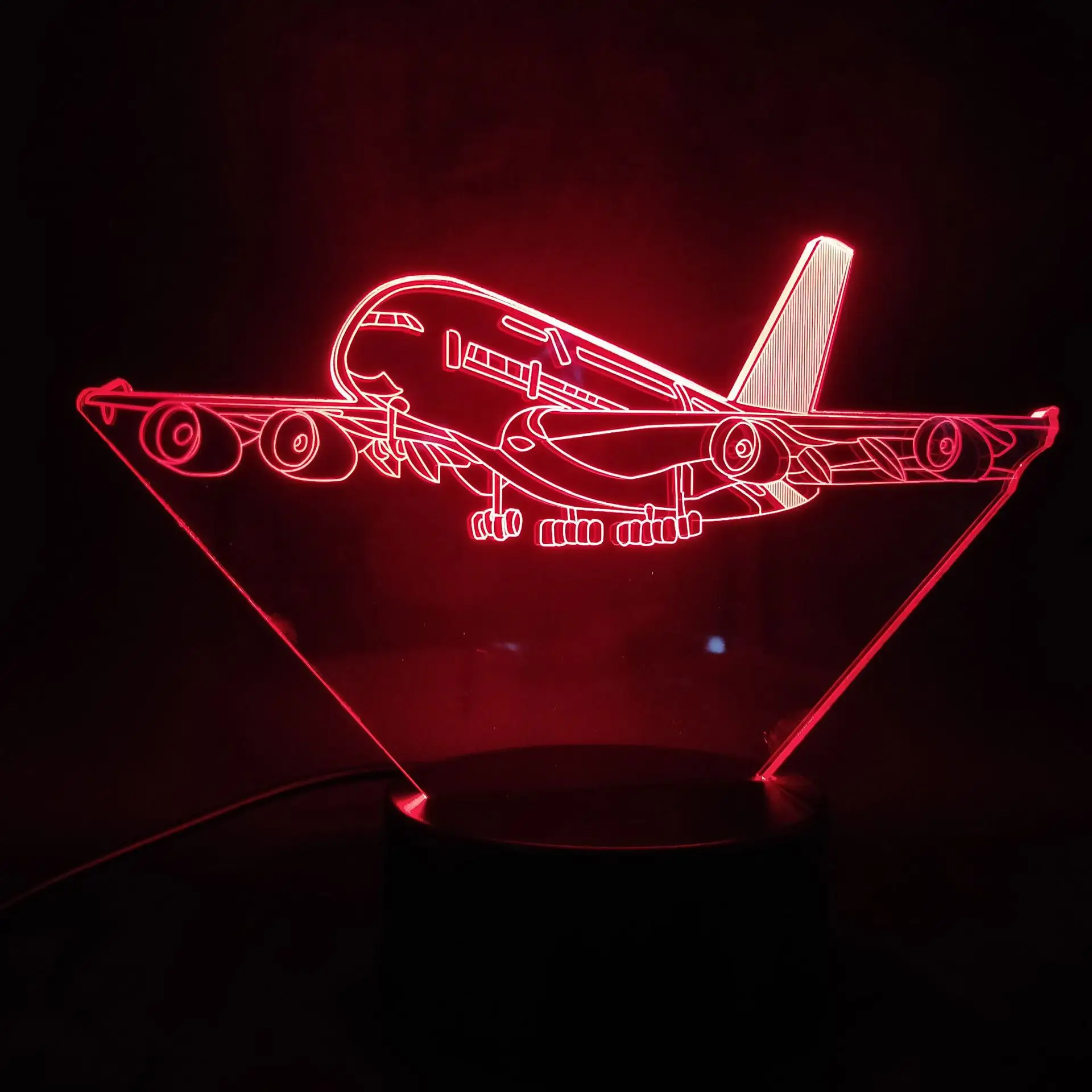 Plane 3D Lamp Illusion Night Light for Bedroom Decoration Table Lamp Gift Toys for Kids Birthday Party Boy Christmas Present