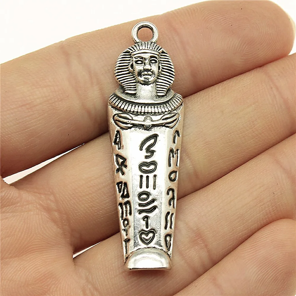 Wysiwyg 3pcs 49x15mm Egyptian Pharaoh Charm Pendants For Jewelry Making
