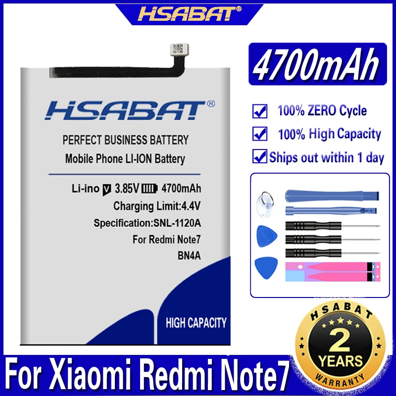 Аккумулятор HSABAT BN4A 4700 мАч для Xiaomi Redmi Note7 Note 7 pro M1901F7C бесплатные
