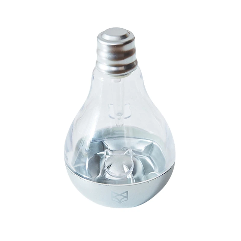 Собака кормушки для кошек светодиодный мигающий пищевой шар для домашнего животного игрушка тумблер умнее кошка тренировка iq игрушки освещение мяч для игры дрожащая игрушка - Цвет: Sliver