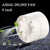 4 inch mini fan inline duct fan ceiling ventilation pipe exhaust fan extractor fan for bathroom ventilator 100mm 220V ► Photo 1/6