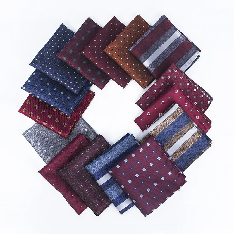 

Linbaiway Business Printed Striped Handkerchief for Mens Suits Hankies Casual Party Pocket Square Gift Tuxedo Chest Towel