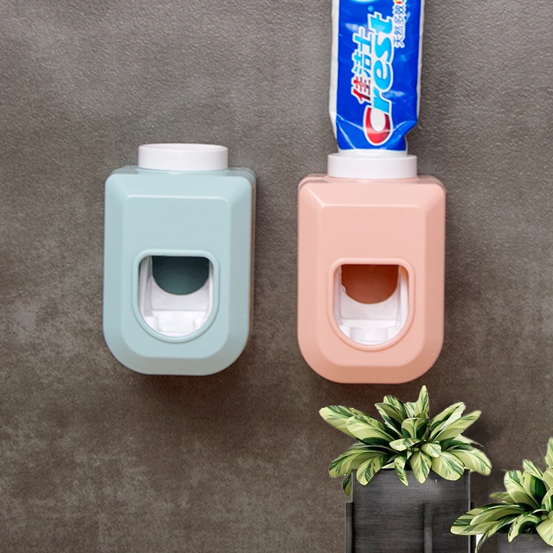 Casual Toothbrush Holder Set Wall Mount Automatic Auto Toothpaste Dispenser Home Tooth Paste Dispenser Bathroom Toothpaste