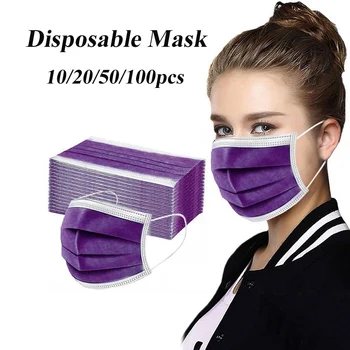 

Disposable Face Mask Non Woven 3 Layer Filter Ear Loop Anti Dust Smog Earhook Breathable Protective Masks Masque Mascarillas
