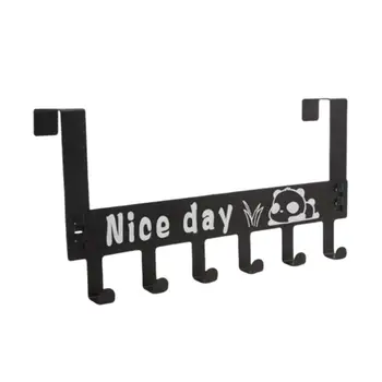 

2pcs Punch Free Iron Door Hook NICE DAY Letters Storage Rack Clothes Hat Key Hanger For Home Sundrise Storage