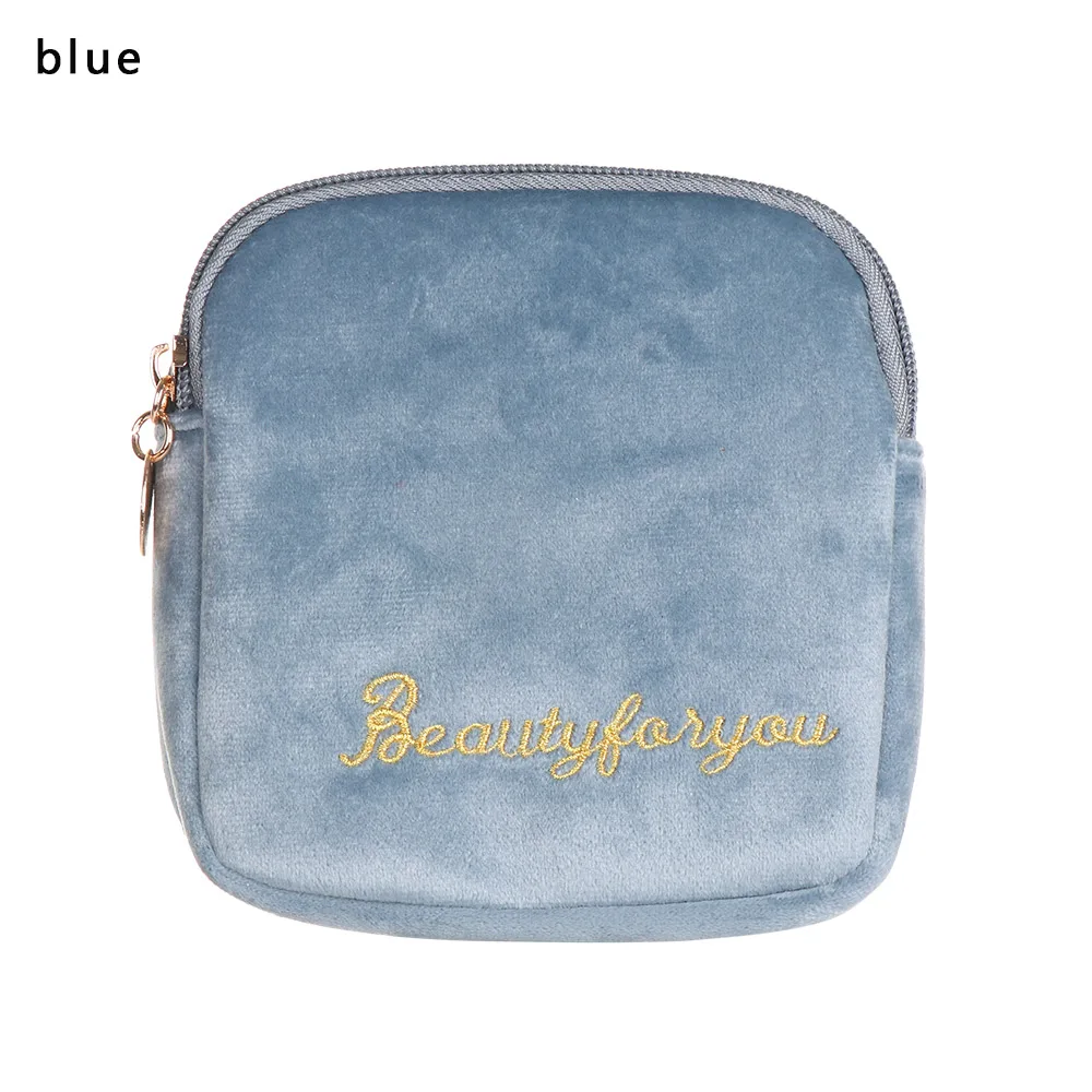 Гигиеническая прокладка тампон сумка для хранения пеленок пакет для салфеток Сумки косметичка для девочек косметичка Кошелек для монет ювелирные изделия Женский тампон Органайзер - Цвет: blue