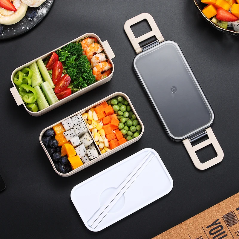 Микроволновая печь Bento коробка Пшеничная солома детский Ланч бокс японская