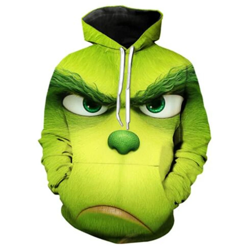 The Grinch худи на молнии для косплея косплей для мужчин и женщин короткий рукав брюки свитер Рождественский костюм 3D принт