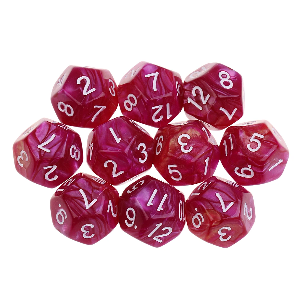 10pieces 12 Sided Dice Set D12 Polyhedral Dice for Dungeons and Dragons Party Table Games 10pieces 12 Sided Dice Set D12 Polyhedral Dice for Dungeons and Dragons Party Table Games