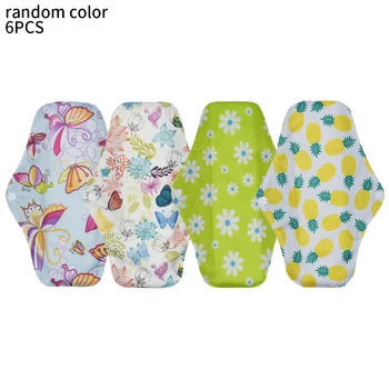 

6pcs Reusable Bamboo Charcoal Anti Menstrual Washable Sanitary Pad Panty Liner Maternity Nappy Absorbent Hygienique
