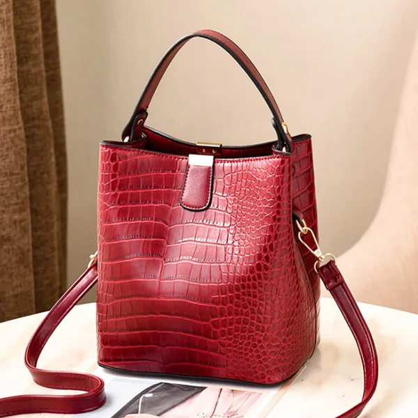 Red HJPHOEBAG модная крокодиловая сумка через плечо для женщин, сумка через плечо, дизайнерские женские сумки, роскошная сумка из искусственной кожи, сумка-мешок YC254 - Цвет: Red